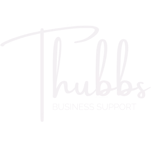 Logo Thubbs in witte letters